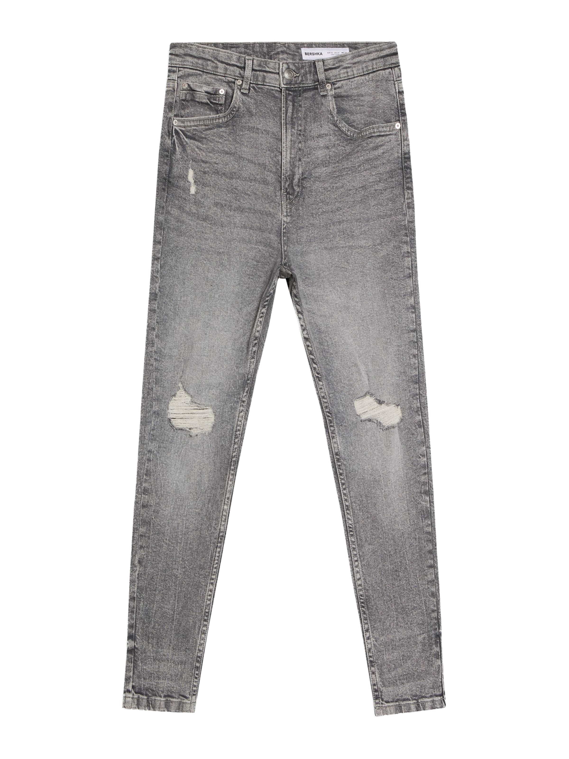 Bershka Дънки Tapered Leg Дънки в сиво: отпред