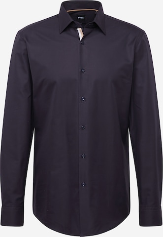 BOSS Black Slim fit Button Up Shirt 'H-HANK' in Blue: front
