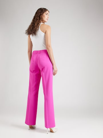 TAIFUN Flared Pleated Pants in Pink