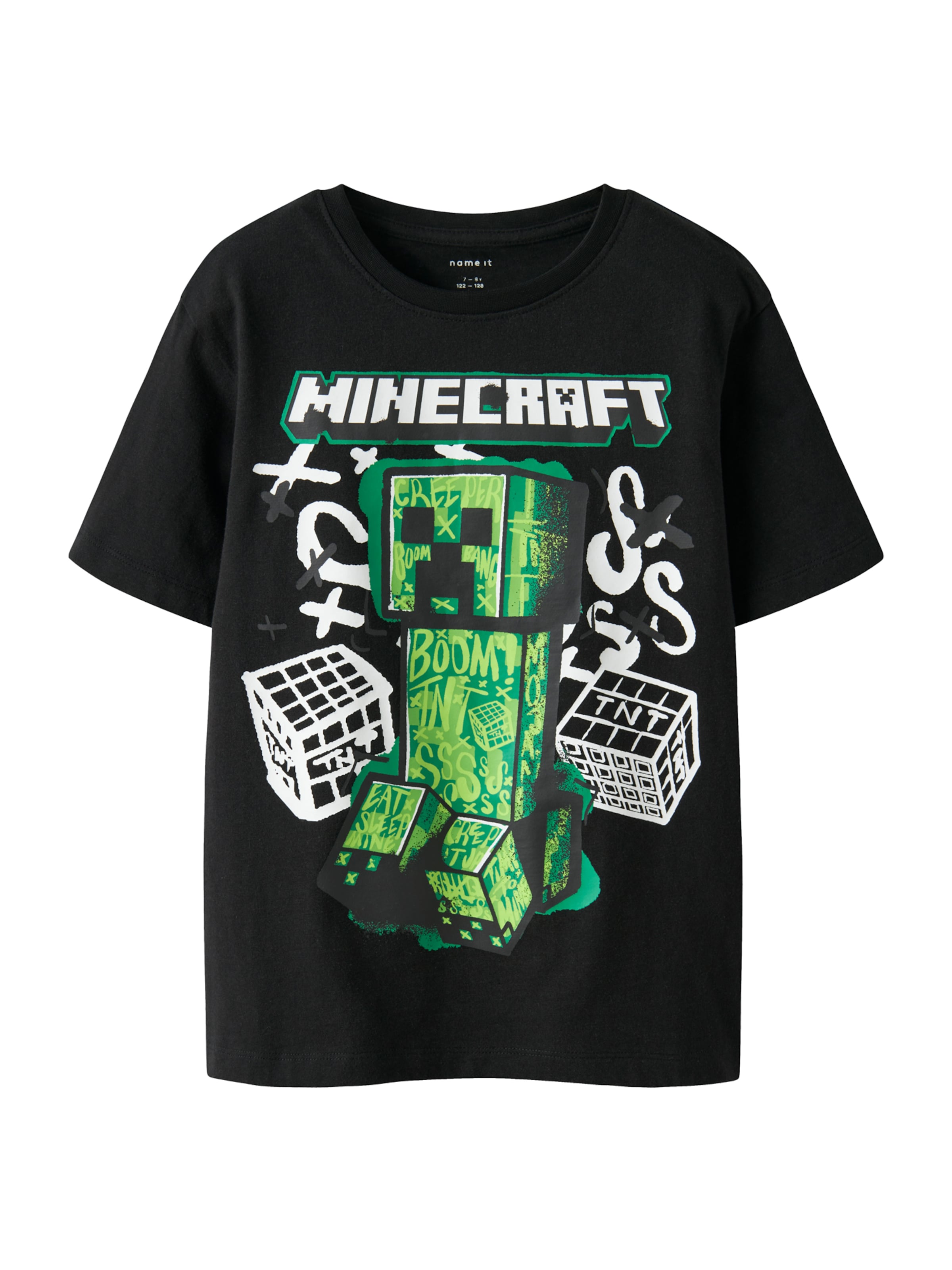 NAME IT - Camiseta 'NKMDI MINECRAFT' en negro: frente