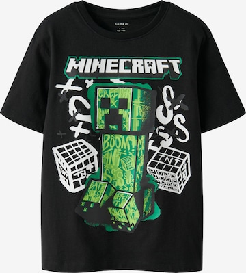 Maglietta 'NKMDI MINECRAFT' di NAME IT in nero: frontale