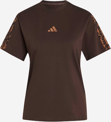 ADIDAS SPORTSWEAR - Camisa funcionais em castanho: frente