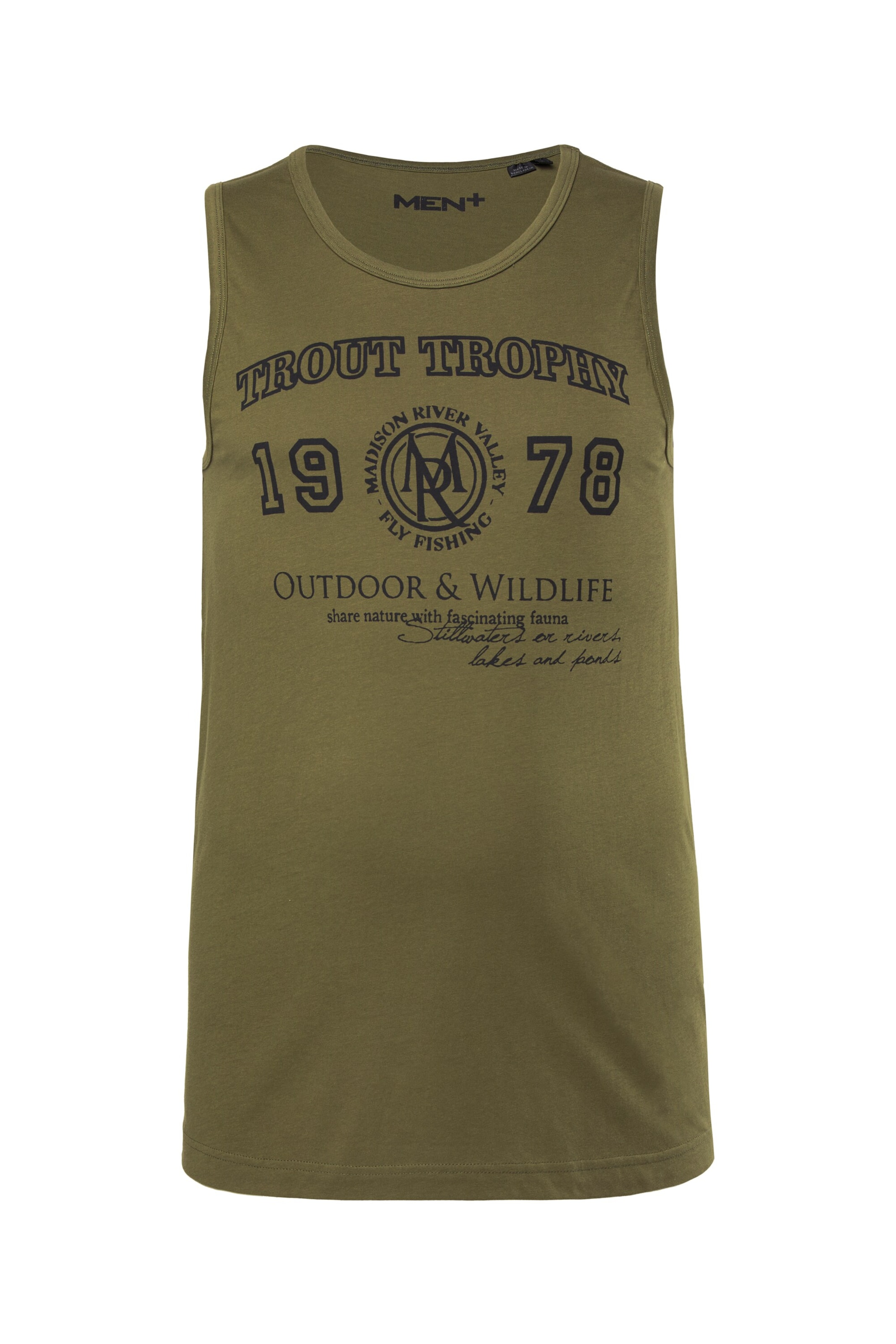 Men Plus Shirt in Green: front