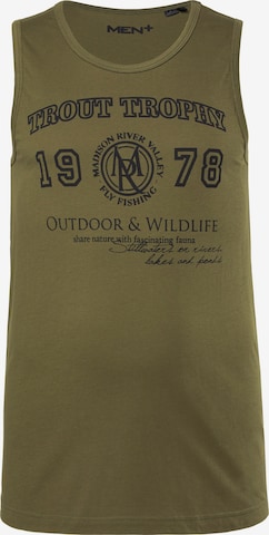 Men Plus Shirt in Green: front