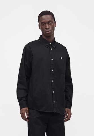 Carhartt WIP Comfort Fit Košeľa 'Madison' - Čierna: predná strana