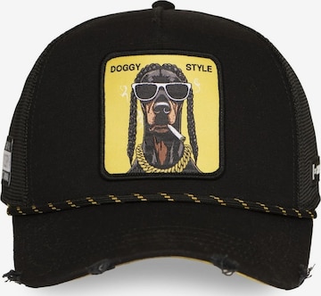 Capslab Czapka z daszkiem 'Gorra capslab negra hiphop doggy trucker cap' w kolorze czarny: przód