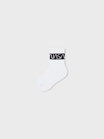 Chaussettes 'ROGER NASA' NAME IT en blanc