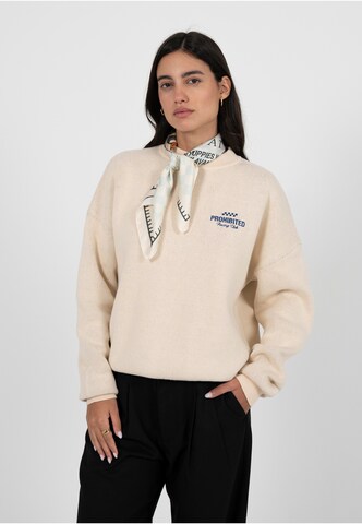 Sweat-shirt 'Vortex' Prohibited en beige