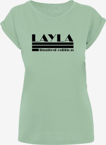 Merchcode Shirt 'Layla - Limited Edition' in Grün: predná strana