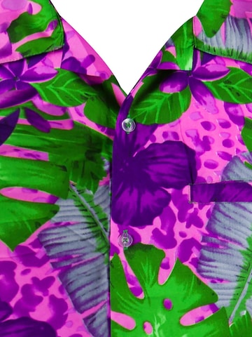 Maglietta 'Green Purple Flower' di King Kameha in rosa