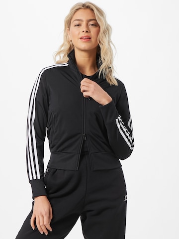 ADIDAS ORIGINALS Sweat jacket 'Firebird' in Black: front