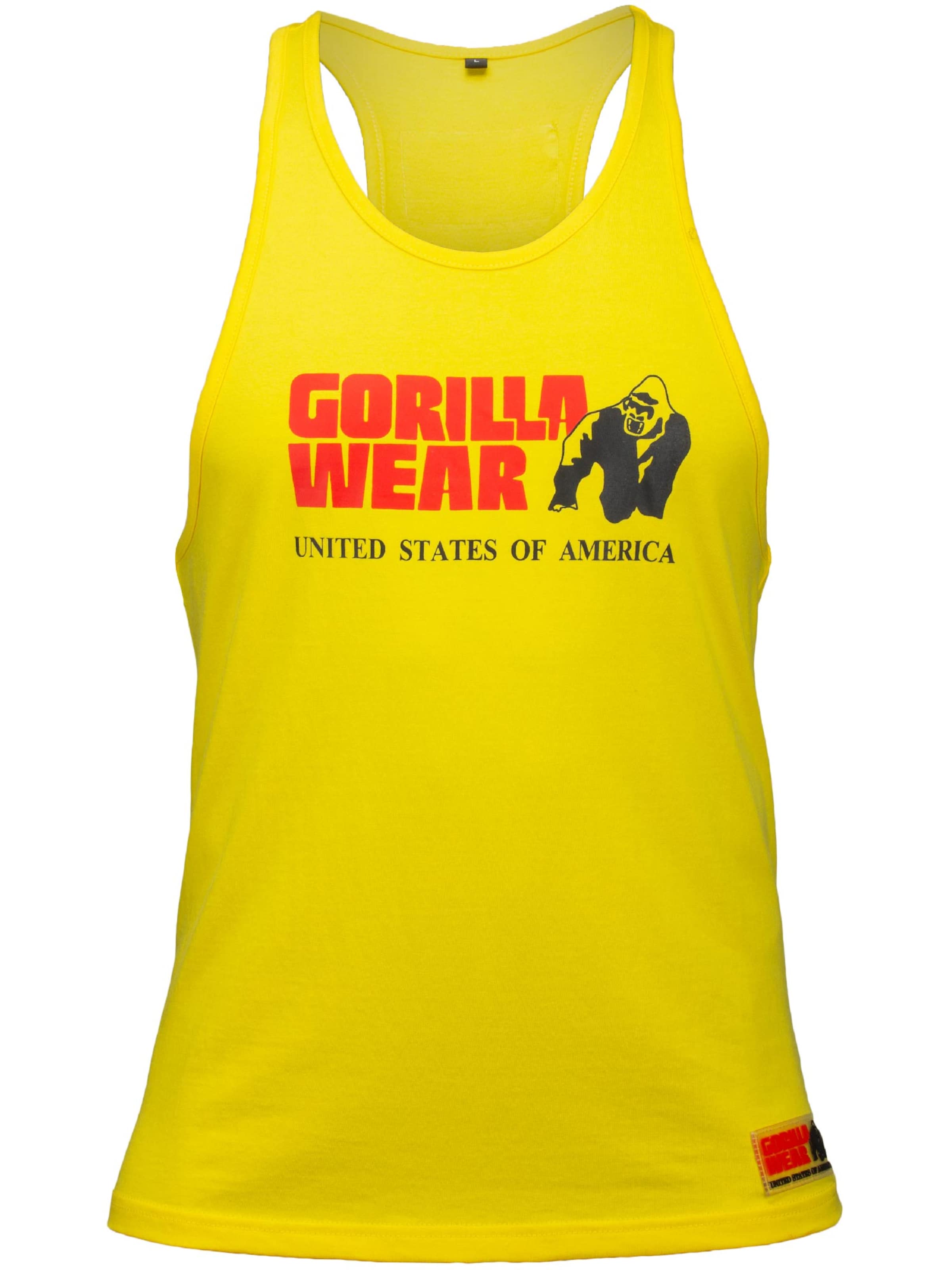 Maglia funzionale 'Classic ' di Gorilla Wear in giallo: frontale