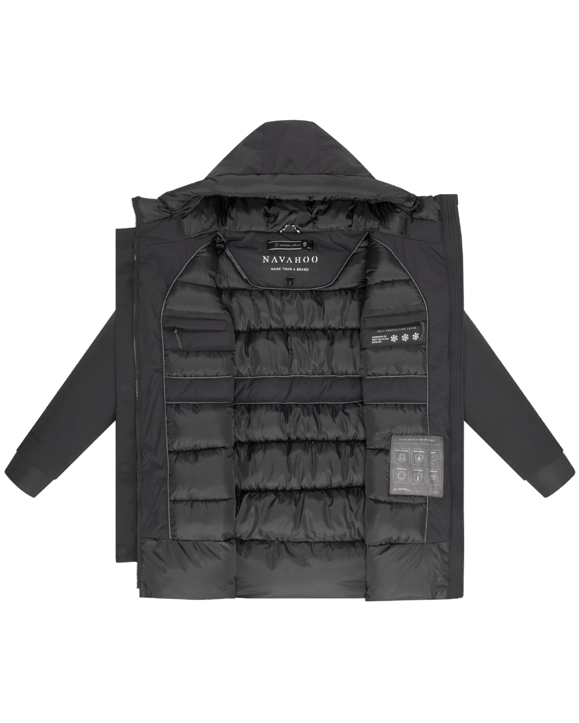 NAVAHOO Wintermantel 'Winterprinzessin 14' in Schwarz