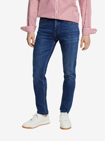 ESPRIT Slimfit Jeans in Blauw: voorkant