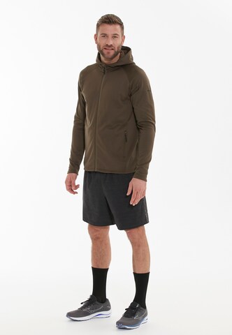 ENDURANCE Athletic Zip-Up Hoodie 'Almatt' in Green