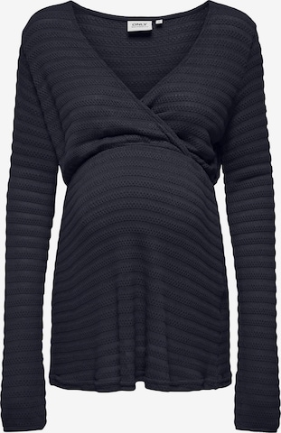 Only Maternity Top in Blau: Vorderseite