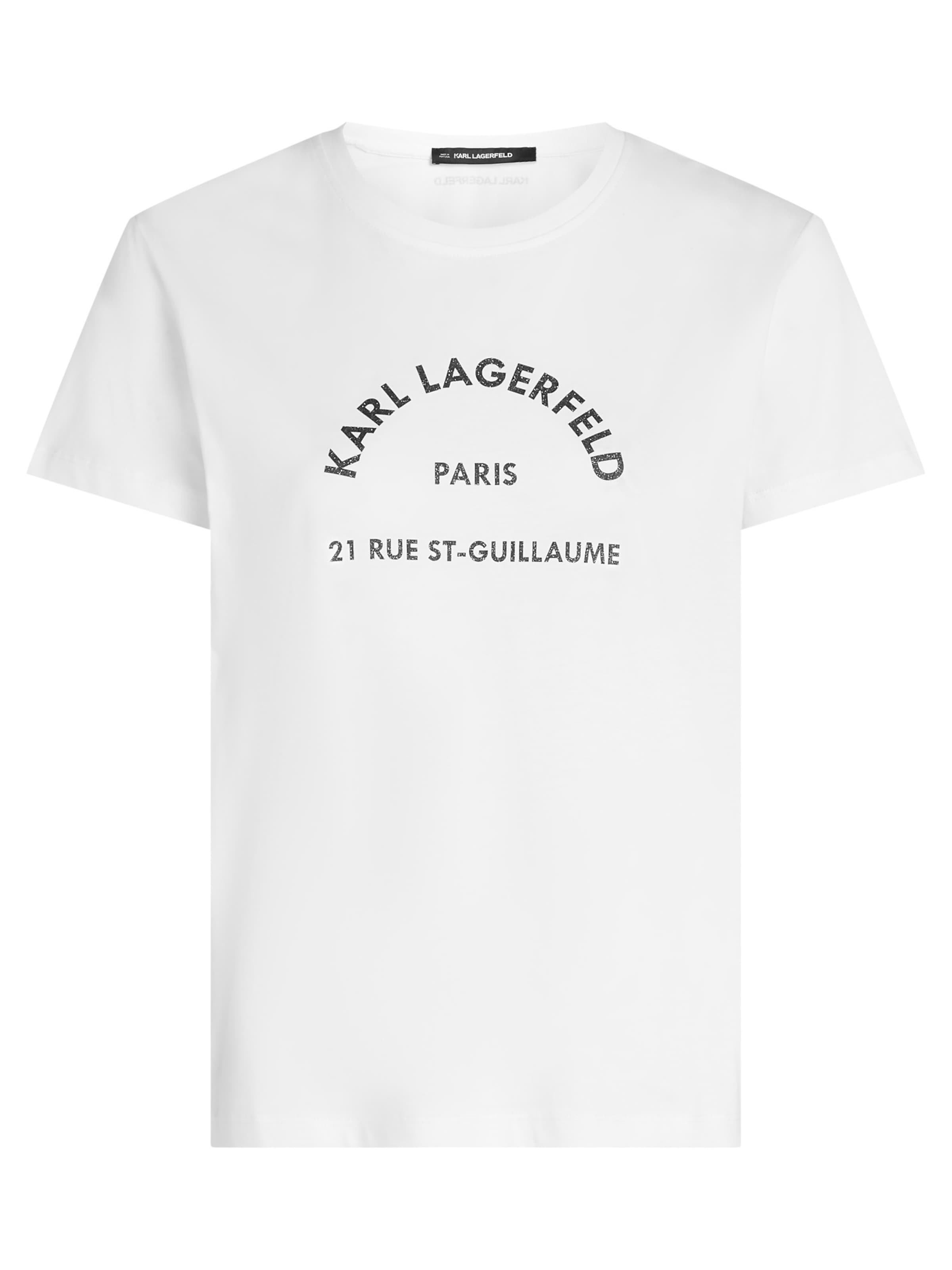 Karl Lagerfeld Tričko 'Rue St-Guillaume' - Biela: predná strana