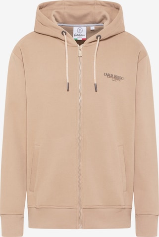 Carlo Colucci Sweatjacke in Beige: predná strana