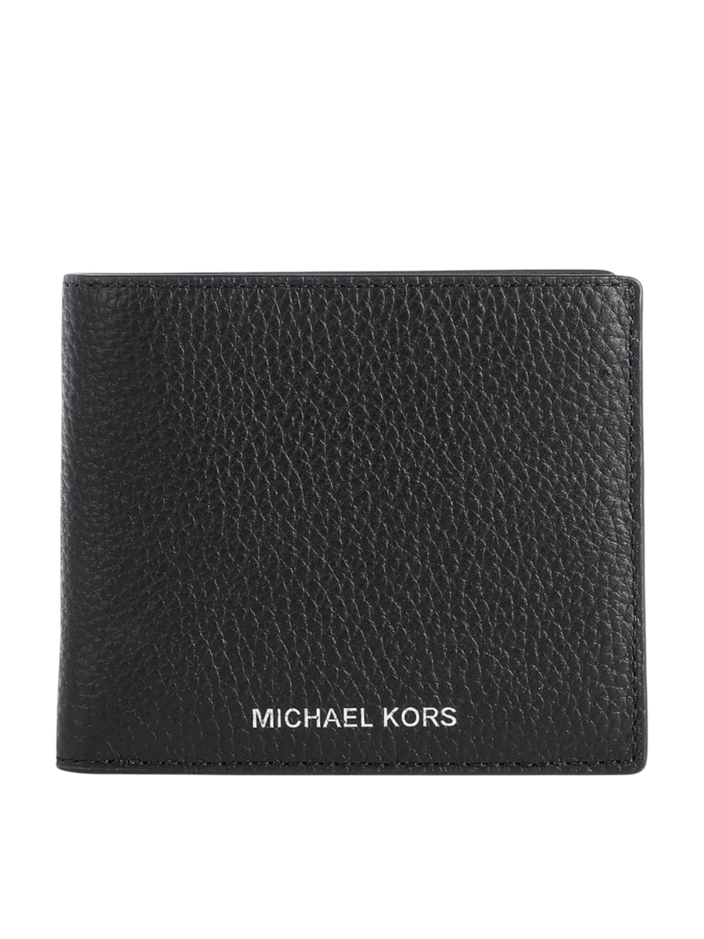 Portamonete di Michael Kors in nero: frontale