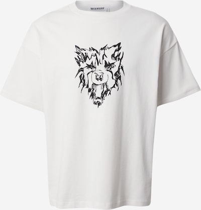 Marškinėliai 'Great' iš WEEKDAY, spalva – juoda / balta, Prekių apžvalga