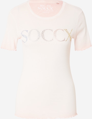 Soccx قميص 'HO:LLY' بلون برتقالي: الأمام