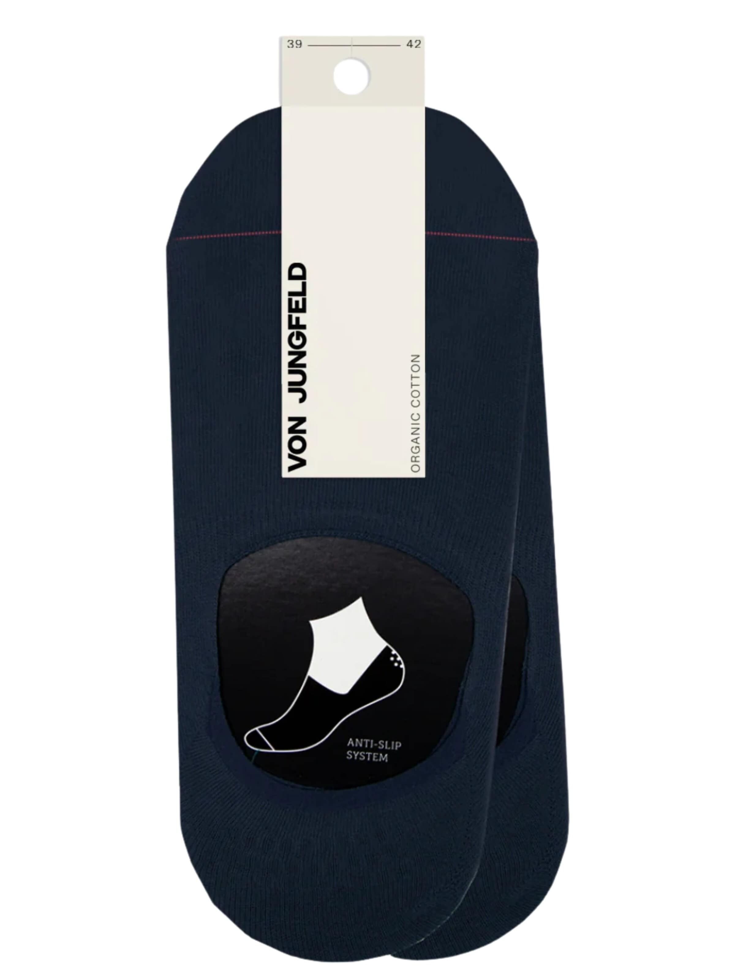 Von Jungfeld Ankle Socks 'Doppelpack' in Blue: front