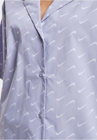 NIKE Athletic Button Up Shirt in Purple