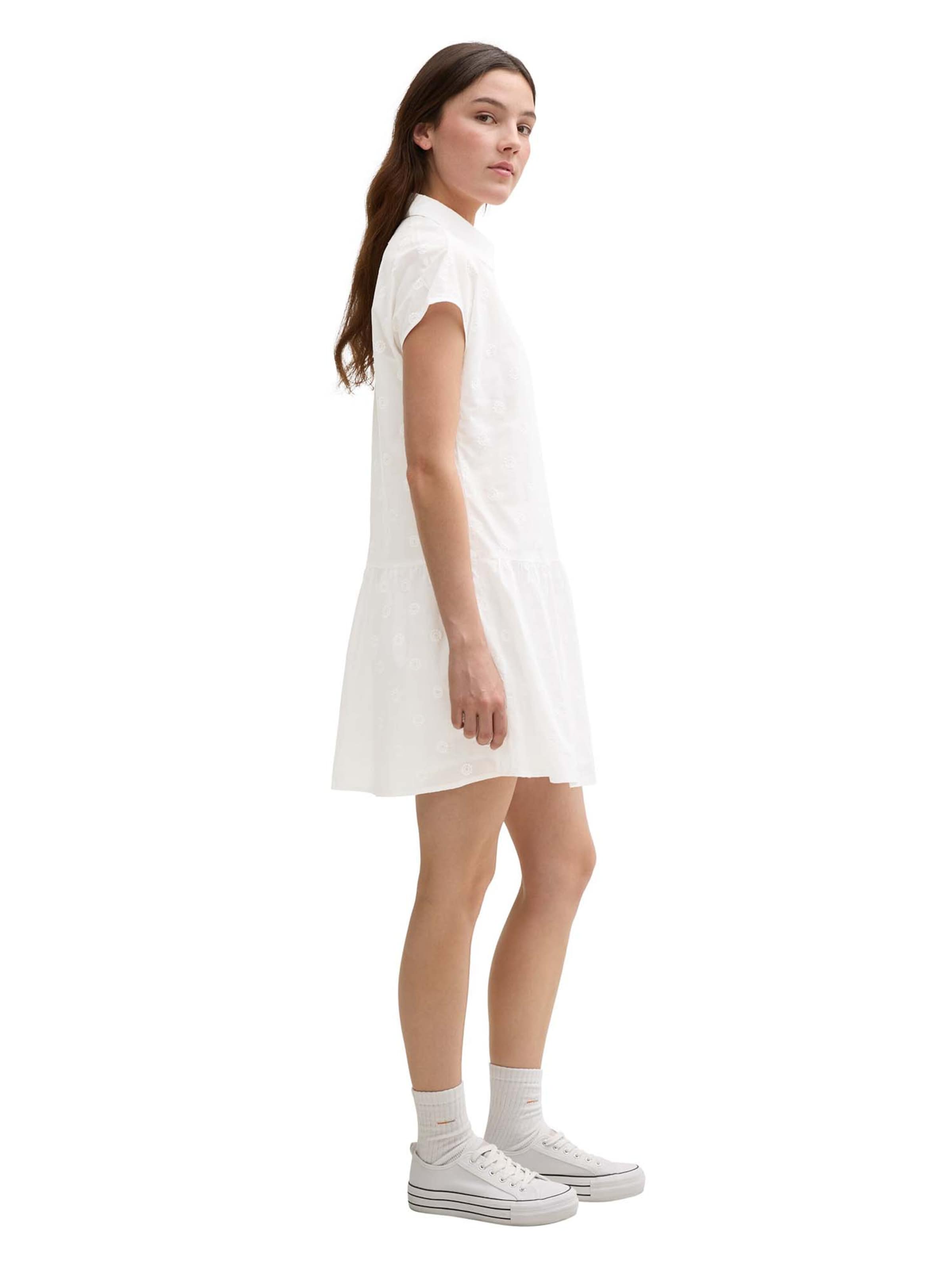 Rochie tip bluză de la TOM TAILOR DENIM pe alb