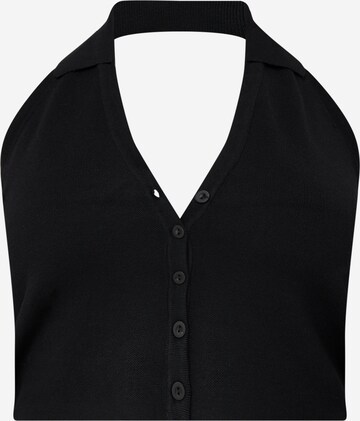 Cotton On Curve Knitted Top 'TWIGGY' in Black: front