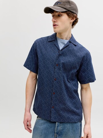 JACK & JONES Comfort fit Button Up Shirt 'Bluwinson' in Blue