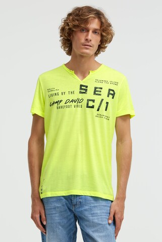 CAMP DAVID Shirt in Yellow: front