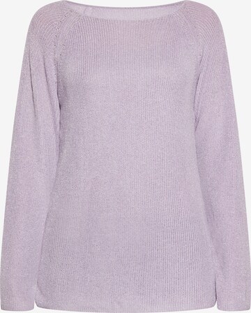 Pull-over faina en violet : devant