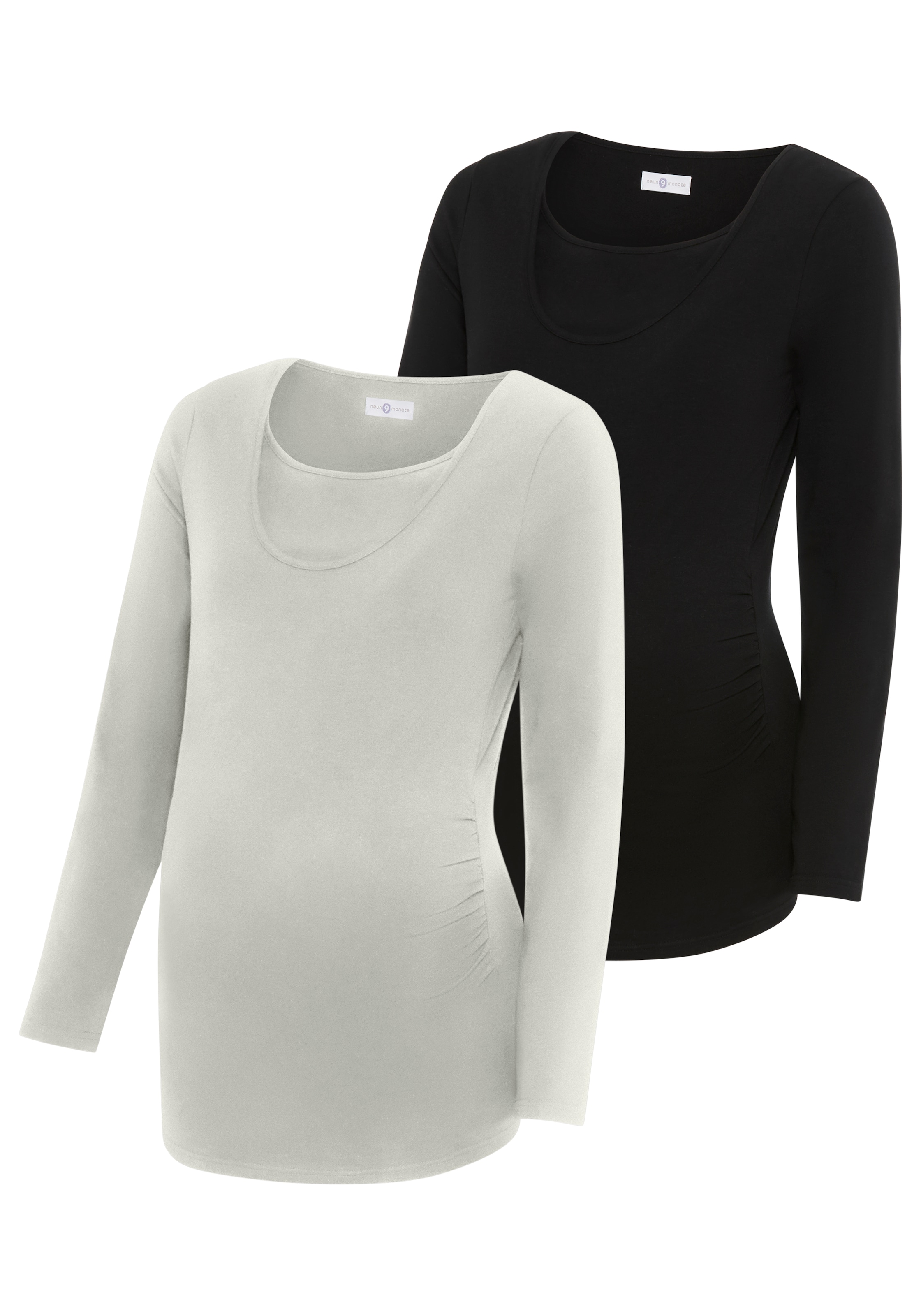 Neun Monate Shirt in schwarz / weiß, Produktansicht