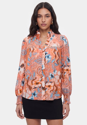 faina - Blusa 'Boho' en naranja: frente