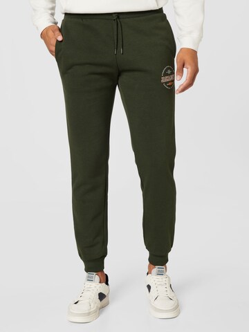 JACK & JONES Tapered Pants 'Gordon' in Green: front