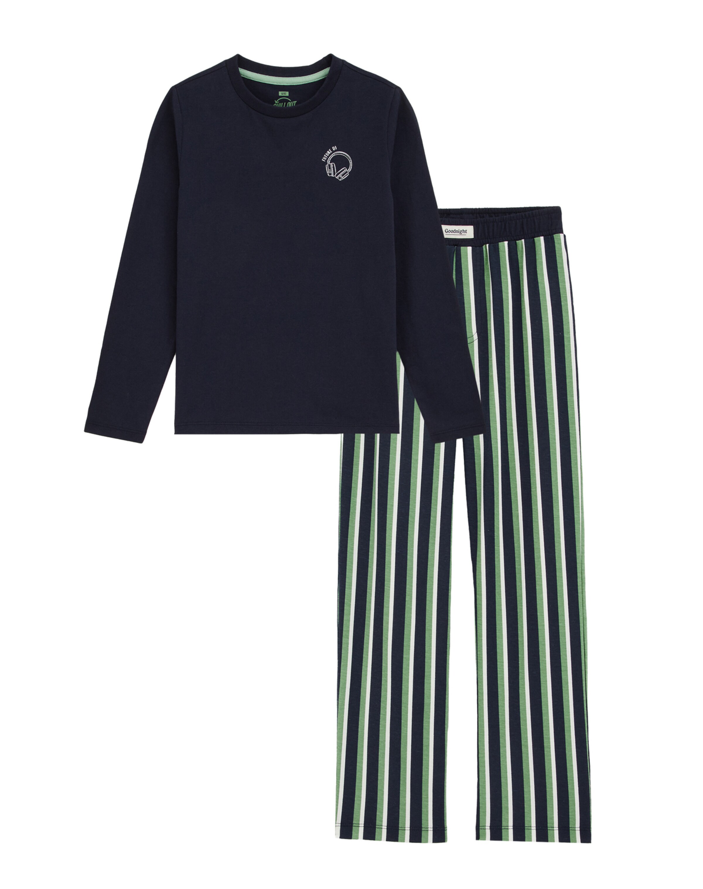 WE Fashion Pyžamo – modrá: přední strana