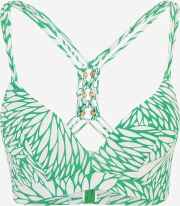 LingaDore Triangle Bikini Top in Green: front