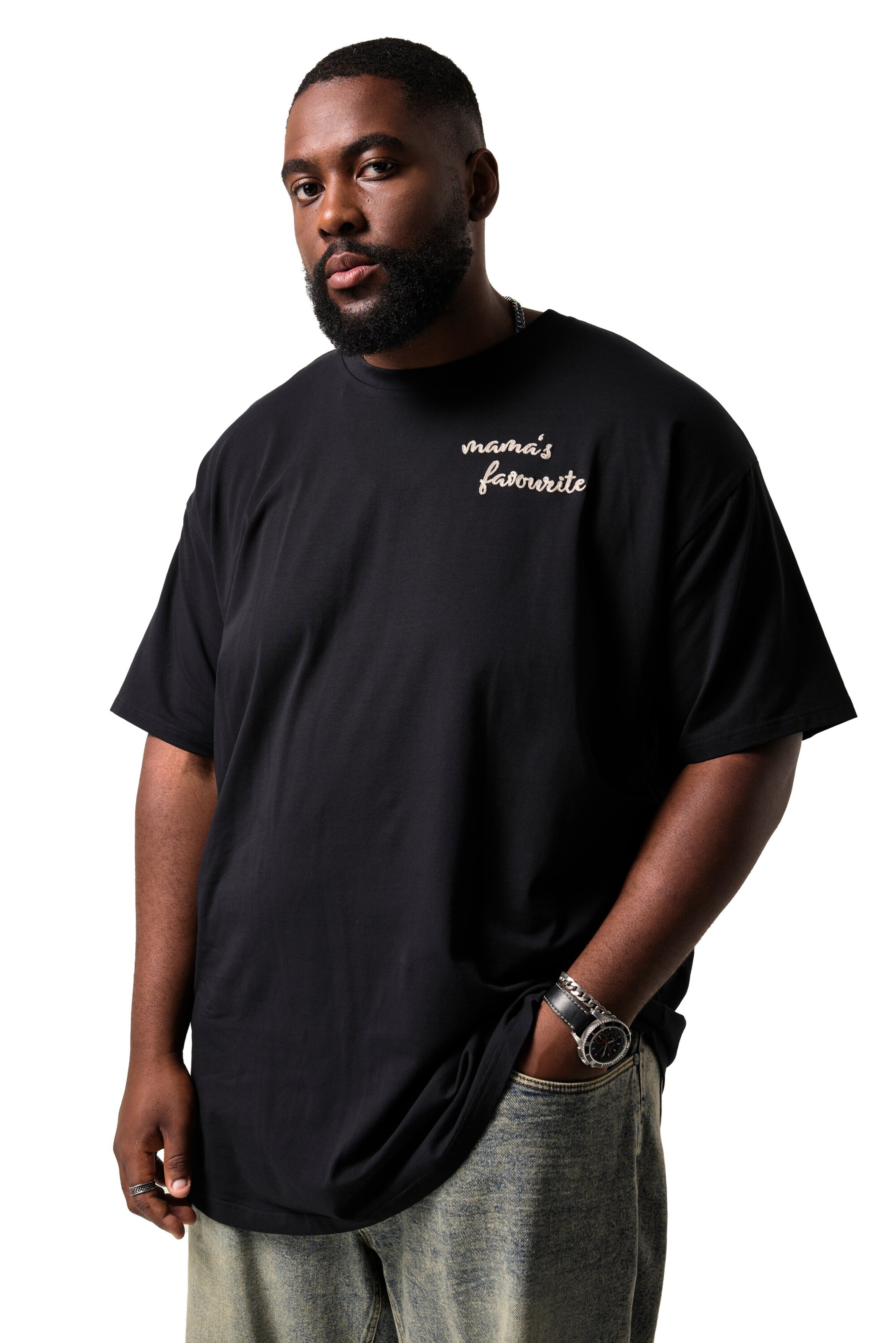 STHUGE Shirt in Zwart: voorkant