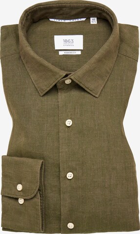 ETERNA Regular fit Button Up Shirt in Green