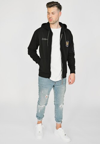 TOP GUN Sweatvest ' ' in Zwart