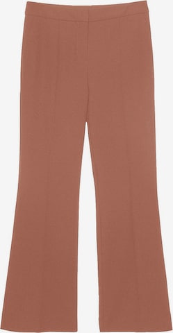 Someday Flared Pleated Pants in Brown: front