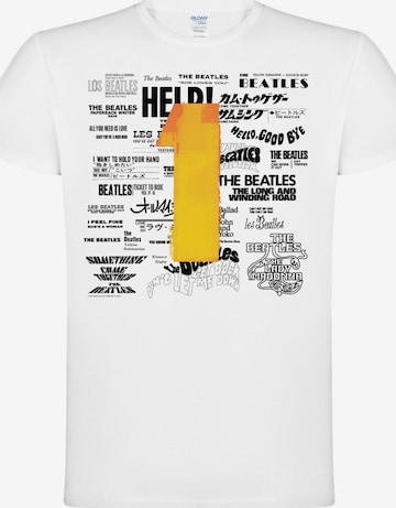 T-Shirt 'Beatles – Number one' The Beatles en blanc : devant