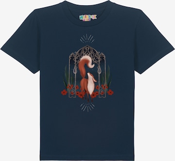 watabout.kids T-Shirt 'Der Wunderschöne Fuchs' in Blau: Vorderseite
