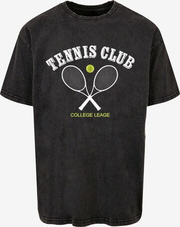 Merchcode Shirt 'Tennis Club' in Grijs: voorkant