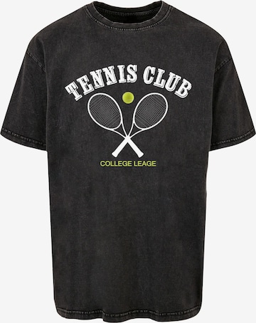 Merchcode Shirt 'Tennis Club' in Grijs: voorkant