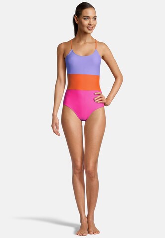 BECO the world of aquasports Bustier Badeanzug 'Colour Block' in Lila