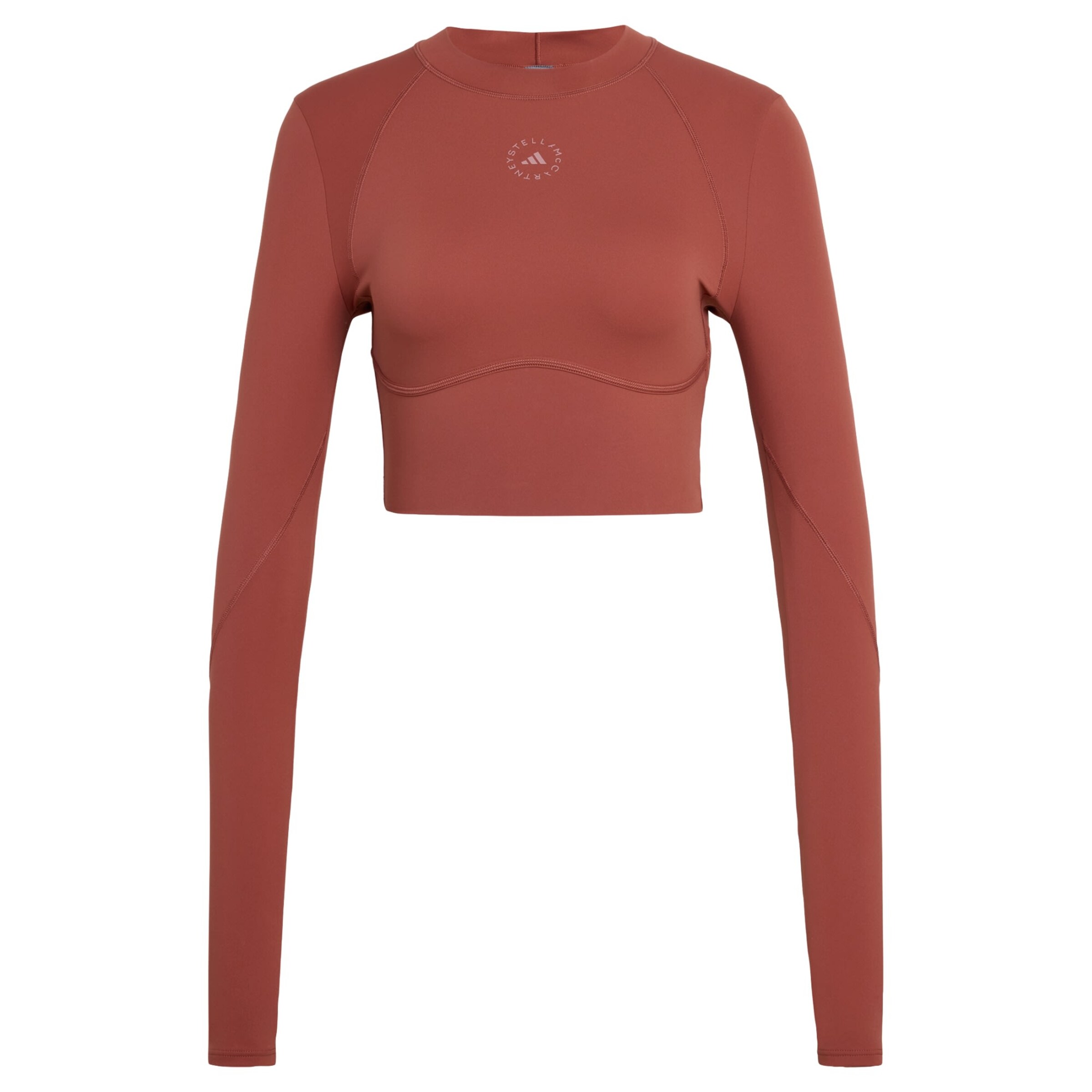 ADIDAS BY STELLA MCCARTNEY - Camiseta funcional 'TruePurpose' en marrón: frente