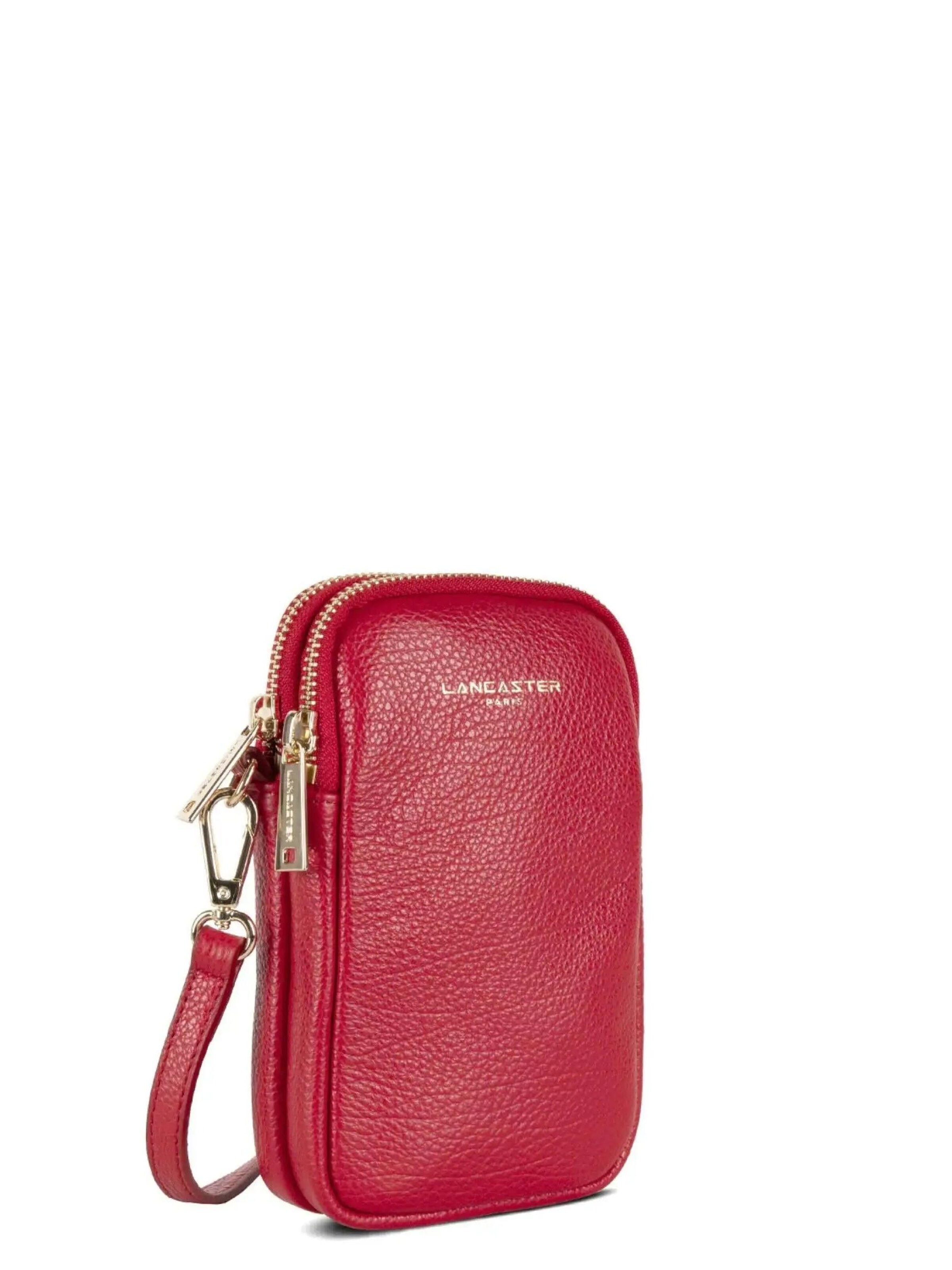 Sac à bandoulière 'Sacoche pour téléphone Lancaster Dune 129-28 Rouge' LANCASTER Paris en rouge