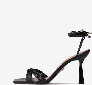 Kazar Strap Sandals in Black: front