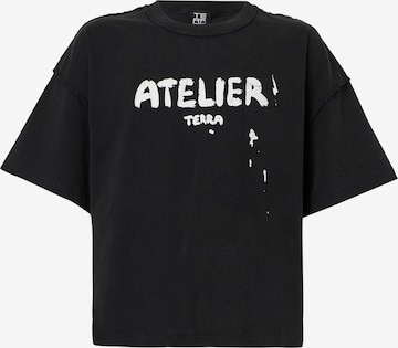 melns Atelier de roupa T-Krekls: no priekšpuses